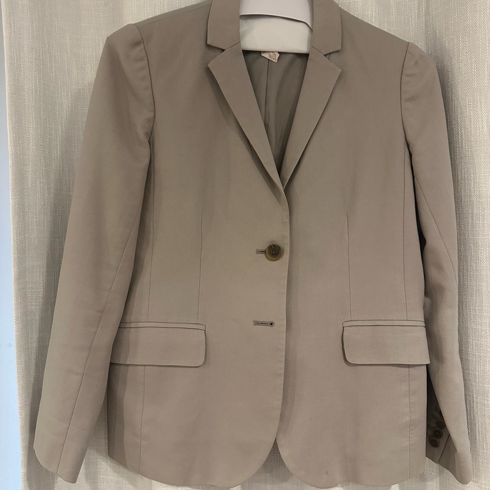 J. Crew Classic Beige/Gray Blazer
